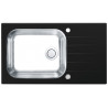 Kuchyňský dřez Alveus Glassix 40 UP černá/satin