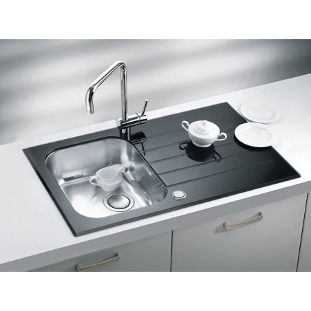 Kuchyňský dřez Alveus Glassix 10 UP černá/satin