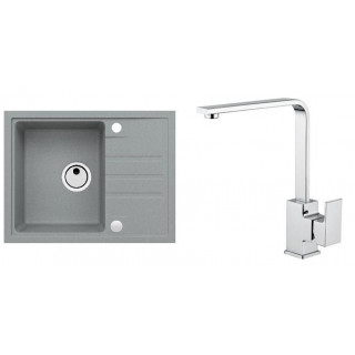 Set Alveus (dřez Intermezzo 30 Beton 81 + baterie Reno Chrom)