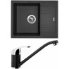 Set Sinks (dřez Linea 600 N Metalblack 74 + baterie Pronto Metalblack 74) Set Sinks (dřez Linea 600 N Metalblack 74 + baterie Pronto Metalblack 74)