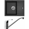 Set Sinks (dřez Linea 600 N Metalblack 74 + baterie Pronto Chrom) Set Sinks (dřez Linea 600 N Metalblack 74 + baterie Pronto Chrom)
