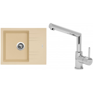 Set Sinks (dřez Linea 600 Sahara 50 + baterie Mix 350 P Chrom - lesklý)