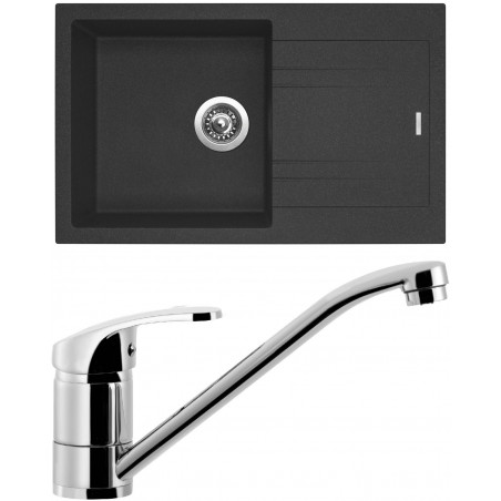 Set Sinks (dřez Linea 780 N Granblack 30 + baterie Pronto Chrom)