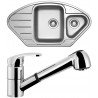 Set Sinks (dřez Lotus 945.1 V 0,8 mm, leštěný + baterie Legenda S Chrom)