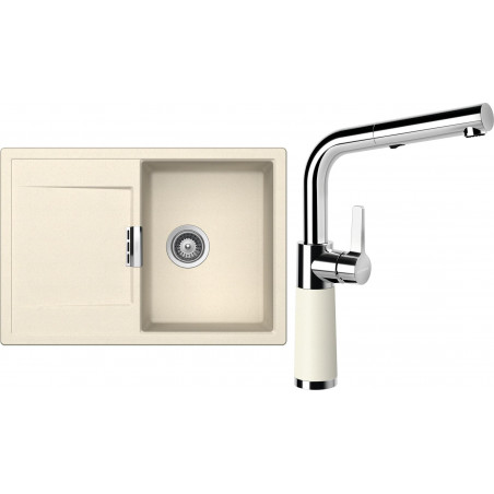 Set Schock 8 (dřez Mono D-100S Magnolia + baterie SC-540.120 Magnolia)