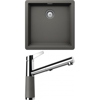 Set Schock S12-5 (dřez Greenwich N-100 Silverstone + baterie SC-510.120 Silverstone)