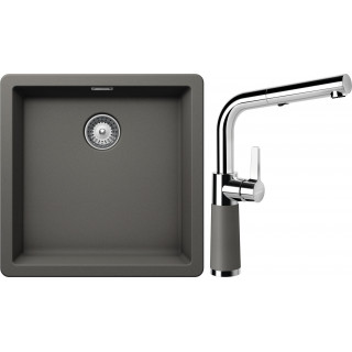 Set Schock S12-7 (dřez Greenwich N-100 Silverstone + baterie SC-540.120 Silverstone)