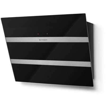 Komínová digestoř Faber Steelmax EV8 BK/X A55, černá/černé sklo
