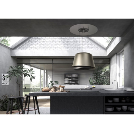 Lustrová digestoř Faber Belle GOLD/DG MATT, teplá titanová/tmavě šedá mat