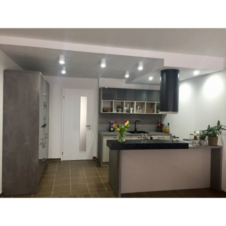 Ostrůvková digestoř Faber Corinthia Isola DG MATT/C A37, tmavě šedá mat/imitace betonu