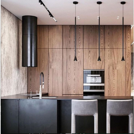 Ostrůvková digestoř Faber Cylindra Isola Plus EV8 BK MATT A37, černá mat