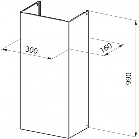 Prodloužený komín Faber 84.112.0569.163 990 WH