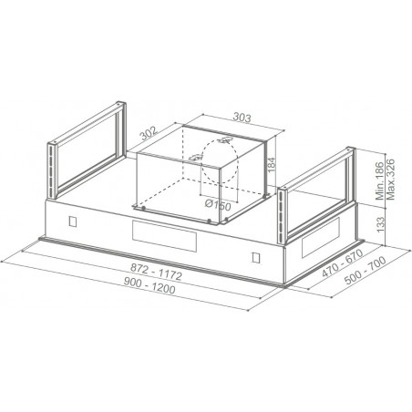 Stropní digestoř Faber Heaven Glass 2.0 WH A120, bílé sklo