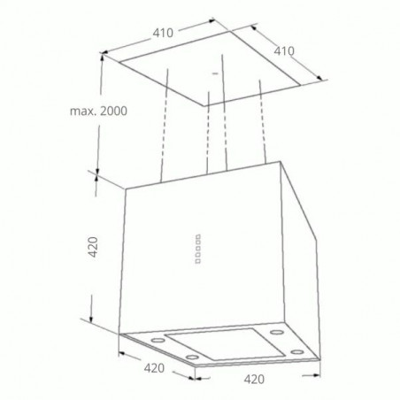 Odsavač par Cata Empire VIP LD 602040, dálkové ovládání