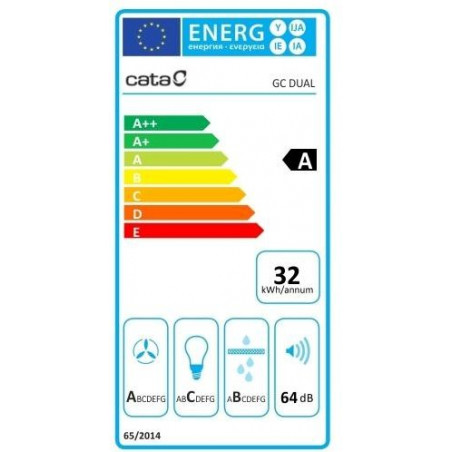 Odsavač par Cata GC DUAL 45 Bílé sklo