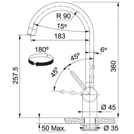 Kuchyňská baterie Franke FC 0046 LEDA NEO Nerez