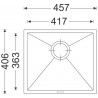 Kuchyňský dřez Sinks Frame 457 Granblack 30 Kuchyňský dřez Sinks Frame 457 Granblack 30
