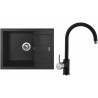 Set Sinks (dřez Amanda 650 Metalblack 74 + baterie Vitalia Metalblack 74) Set Sinks (dřez Amanda 650 Metalblack 74 + baterie Vitalia Metalblack 74)