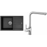 Set Sinks (dřez Amanda 780 Granblack 30 + baterie Elka Chrom)