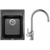 Set Sinks (dřez Classic 400 Metalblack 74 + baterie Vitalia Chrom)