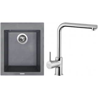 Set Sinks (dřez Cube 410 Titanium 72 + baterie Elka Chrom - lesklý)