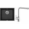 Set Sinks (dřez Frame 457 Granblack 30 + baterie Elka Chrom)