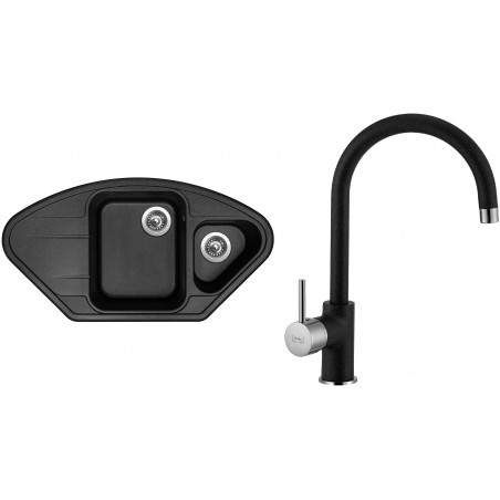 Set Sinks (dřez Lotus 960.1 Granblack 30 + baterie Vitalia Granblack 30) Set Sinks (dřez Lotus 960.1 Granblack 30 + baterie Vitalia Granblack 30)