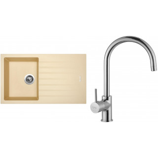 Set Sinks G13450 (dřez Perfecto 860 Sahara 50 + baterie Vitalia Chrom - lesklý)