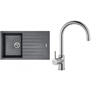 Set Sinks G13472 (dřez Perfecto 860 Titanium 72 + baterie Vitalia Chrom - lesklý)