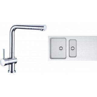 Set Franke T43 (dřez OID 651 Bílá + baterie Samoa Chrom)
