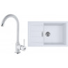 Set Franke T91B (dřez S2D 611-78 XL Bílá + baterie FP 9000.094 Bílá-led)