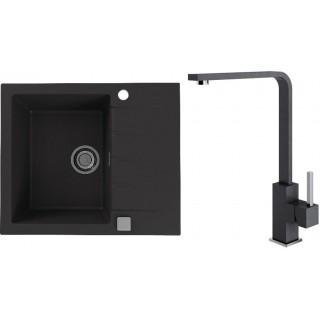 Set Alveus (dřez Cadit 10 Black 91 + baterie Afra Black 91)