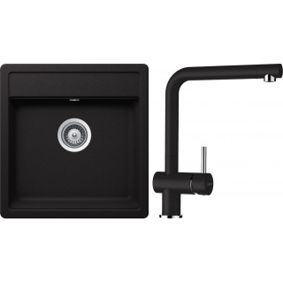 Set Schock S20-3 (dřez Nemo N-100S Nero + baterie Epos Nero)