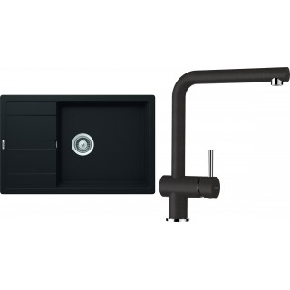 Set Schock S19-3 (dřez Manhattan D-100LS Onyx + baterie Epos Onyx)