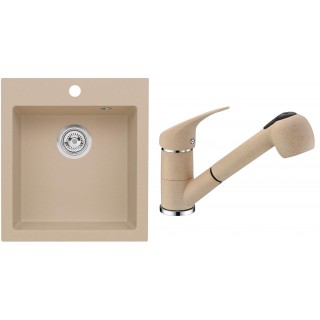 Set Alveus (dřez Cortina 20 Beige 55 + baterie AM 20 Beige 55)