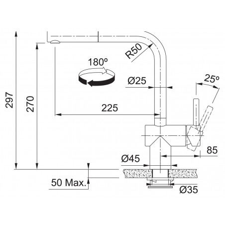 Kuchyňská baterie Franke FC 5523.502 ATLAS NEO SENSOR Celonerez černá, PVD