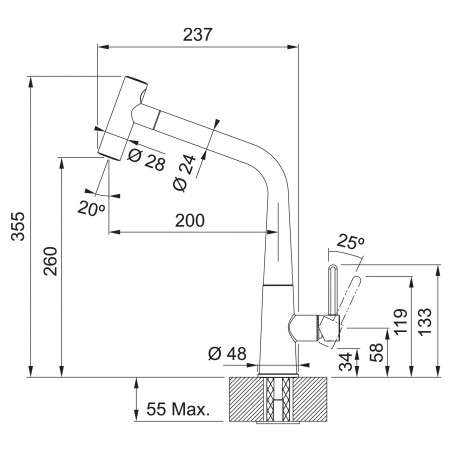 Kuchyňská baterie Franke FG 5188.031 ICON Chrom