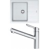 Set Franke G187 (dřez BFG 611-62 Bílá-led + baterie FC 3055.031 ORBIT Chrom)