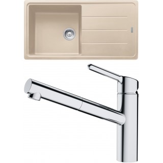 Set Franke G189 (dřez BFG 611 Pískový melír + baterie FC 3055.031 ORBIT Chrom)