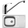 Set Sinks (dřez Classic 760 V 0,5 mm, matný + baterie Pronto Chrom)
