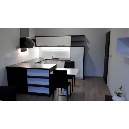 Komínová digestoř Faber Daisy Plus BK A80, nerez/černé sklo s nerez páskem