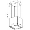 Lustrová digestoř Faber Soft Cube BIANCO KOS F40, FENIX NTM bílá mat