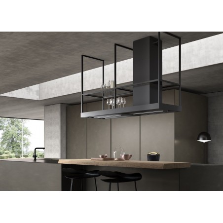 Ostrůvková digestoř Faber T-Shelf TITANIUM MATT A180, titanová mat