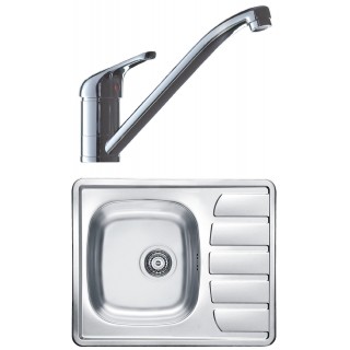 Set Alveus (dřez Zoom 10 Natur + baterie Riviera X Chrom)