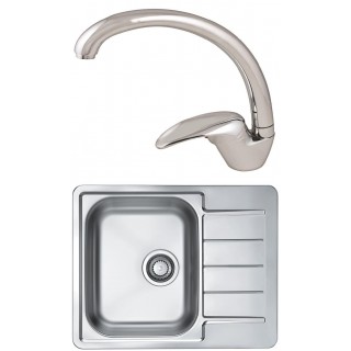 Set Alveus (dřez Line 110 Natur + baterie Grandia Chrom)