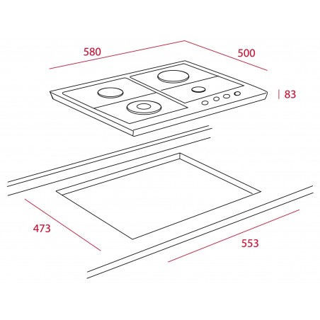 Rustikální plynový panel Teka EH 60 4G AI AL TR CI NTB AT OB Antracitová Rustikální plynový panel Teka EH 60 4G AI AL TR CI NTB AT OB Antracitová