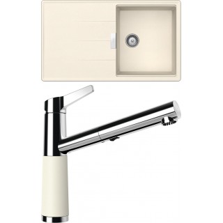 Set Schock S16-5 (dřez Tia D-100 Magnolia + baterie SC-510.120 Magnolia)