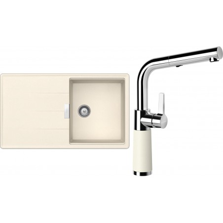 Set Schock 147-22 (dřez Tia D-100 Magnolia + baterie SC-540.120 Magnolia)