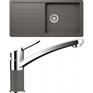 Set Schock S3-3 (dřez Toledo D-100L Silverstone + baterie SC-90 Silverstone)