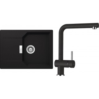 Set Schock S16-3 (dřez Manhattan D-100S Onyx + baterie Epos Onyx)